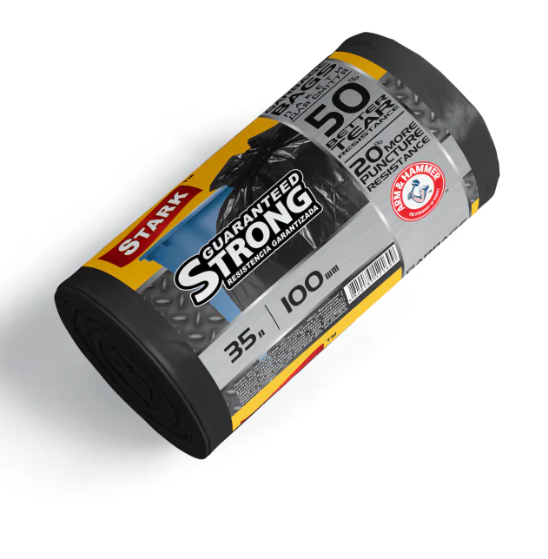 Пакети для сміття 35х100 STARK міцні чорні